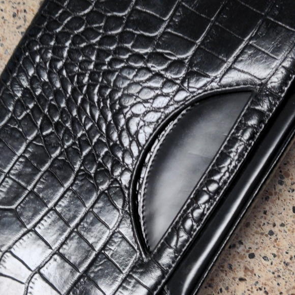 Carla Mancini Black Leather Handbag - Picture 6 of 9